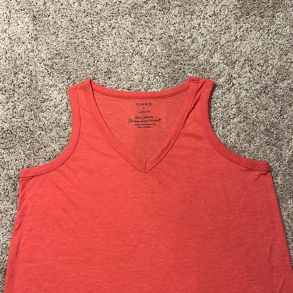 Torrid Orange Girlfriend Signature Jersey V-Neck Tank 2X - Picture 3 of 6